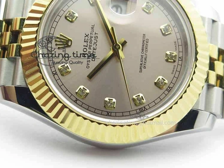 MiroTime 0501 DateJust II 41mm SS YG BP Maker Best Edition Silver Diam Dial On Jubilee Bracelet A Casual 3660